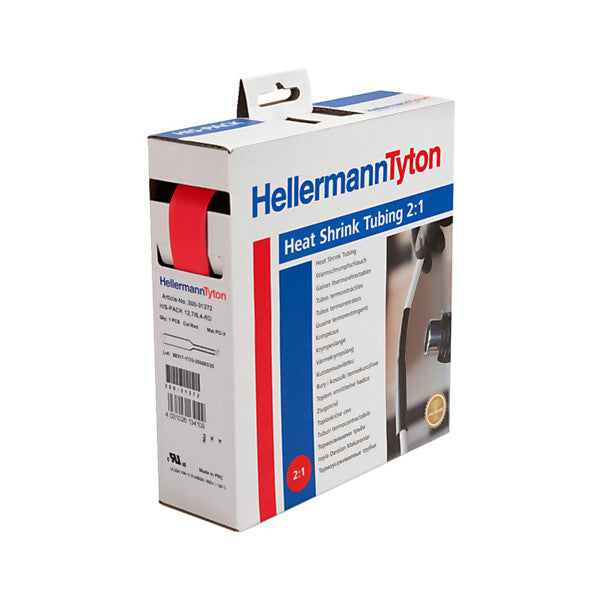 HellermannTyton Schrumpfschlauch D 25,4/12,7 rt HIS-1-POX-RD 5m